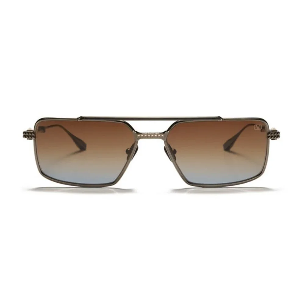 NEW VALENTINO SUNGLASSES, UNISEX GREY SQUARE EYEWEAR VALENTINO